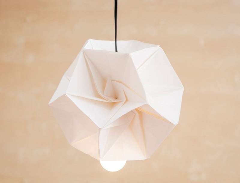 DIY-Lampe-Papier-falten-weiss-modern-basteln