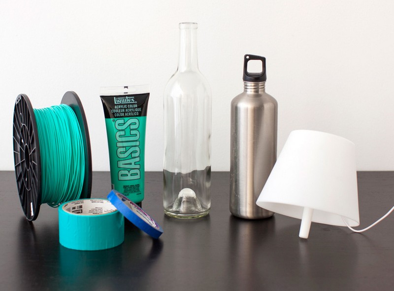 DIY-Lampe-Plastikflasche-Materialien-Ueberblick