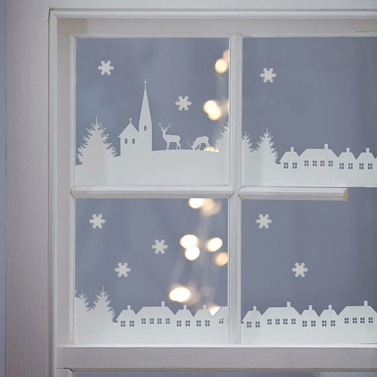 Fensterbilder-Weihnachten-Stadt-schoen-originell