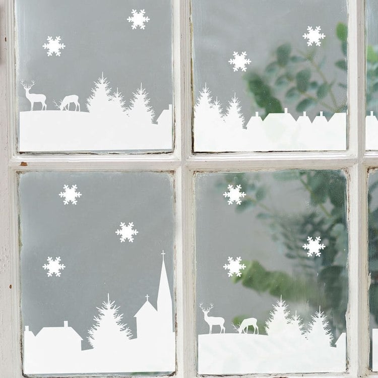 Fensterbilder-Weihnachten-Transparentpapier-kleben