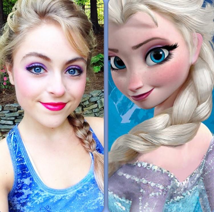 Halloween-Make-up-Frisuren-Elsa-Disney-Prinzessinen-Ideen
