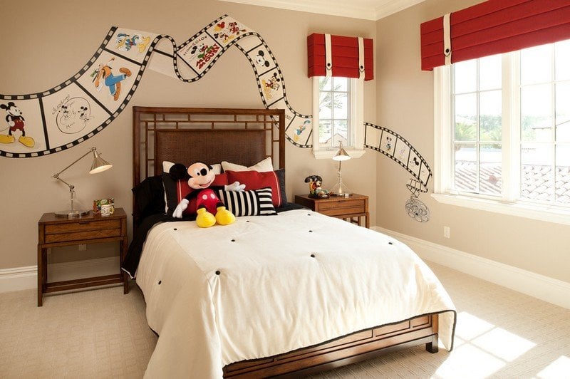 Kinderzimmer-Junge-Mickey-Mouse-Wandaufkleber-Gestaltungsideen