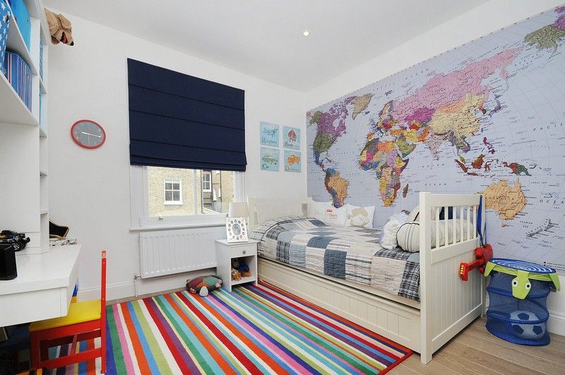 Kinderzimmer-Junge-skandinavisch-einrichten-Weltkarte
