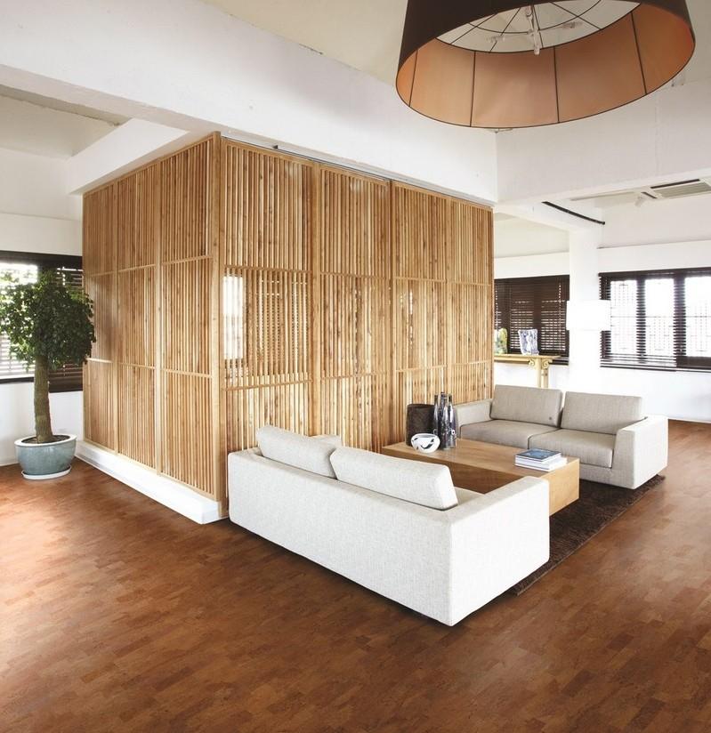 Korkboden verlegen Ideen Sofa Set Holzgitter Wandverkleidung