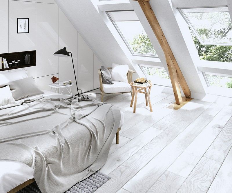 Schlafzimmer-Ideen-Weiss-Dachschraege-Wohnung-Kleiderschrank