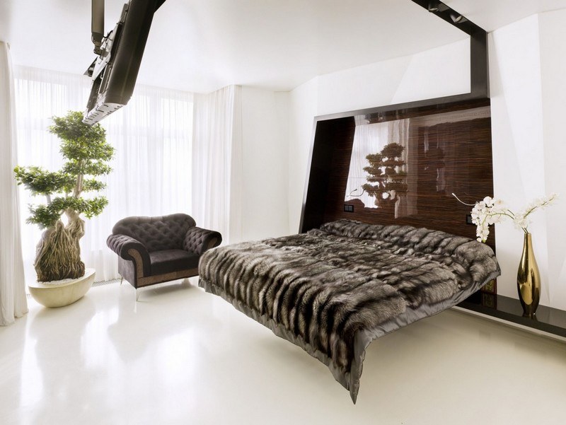 Schlafzimmer-Ideen-Weiss-Holz-Bett-Kopfteil-Schwebebett