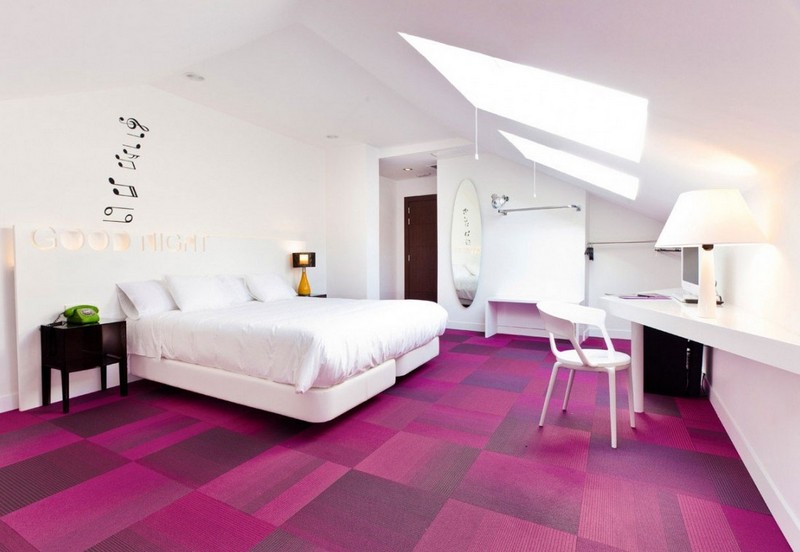 Schlafzimmer-Ideen-Weiss-Teppichboden-ombre-modern-Home-Office