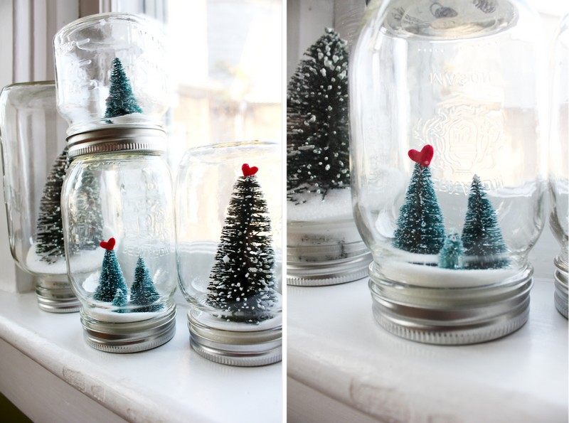Schneekugel-basteln-Fensterdeko-Weihnachten-Ideen-Filz
