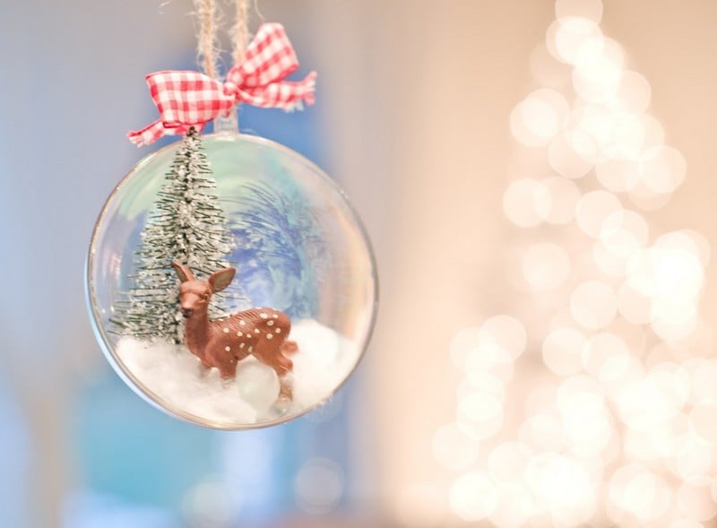 Schneekugel-basteln-Rentier-Figur-Weihnachten-Ornamente