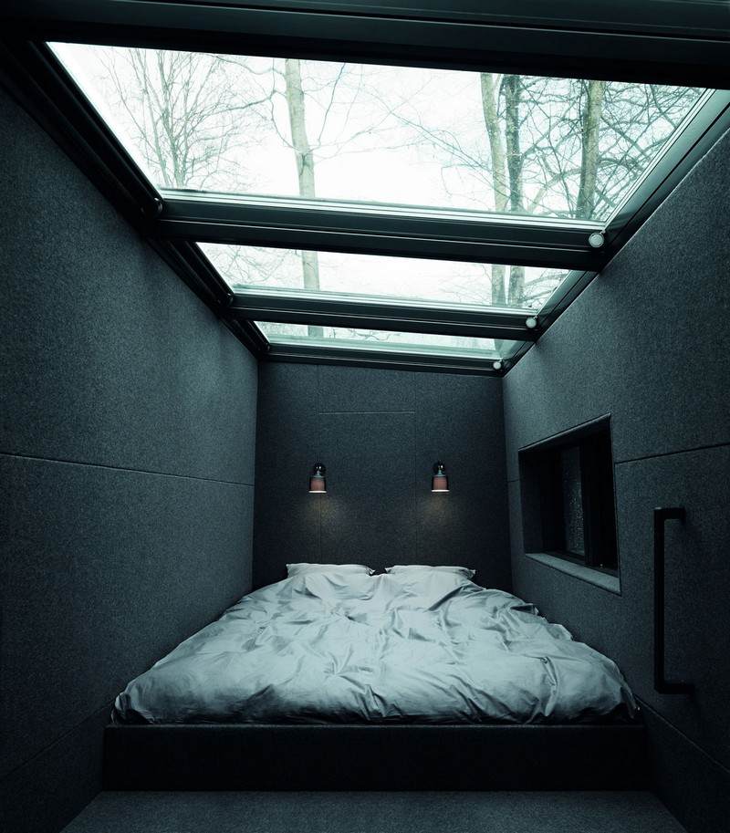 Schwarze-Moebel-Schlafzimmer-Dachfenster