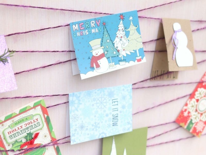 Weihnachtskarten-selber-basteln-Schneemann-Ideen-gestalten
