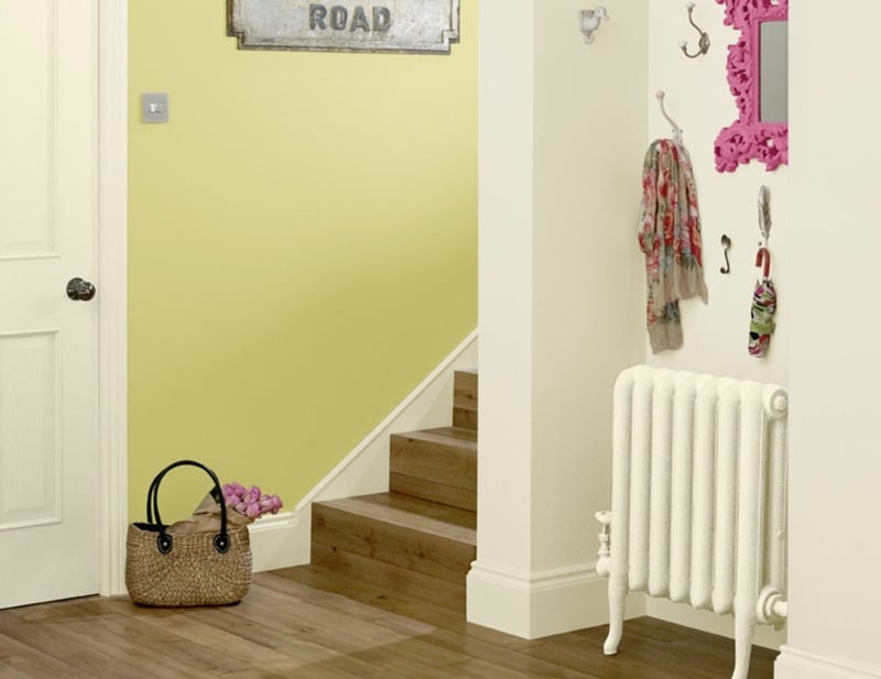 Wohnraumgestaltung-Farben-Flur-gelb-ecru-Beispiele