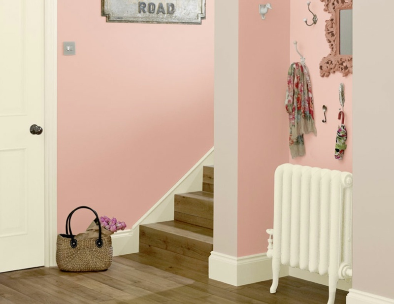 Wohnraumgestaltung-Farben-rosa-Wandfarbe-Ideen