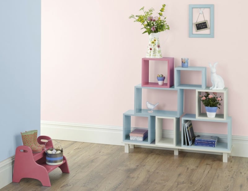 Wohnraumgestaltung-Farben-rosa-blau-Flur-gestalten