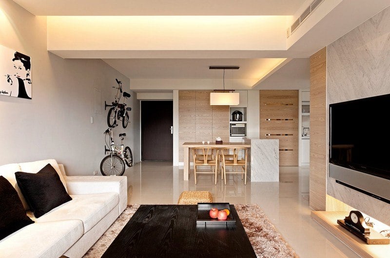 Wohnzimmer-Braun-Beige-schlicht-gestalten-Ideen-Wohnung