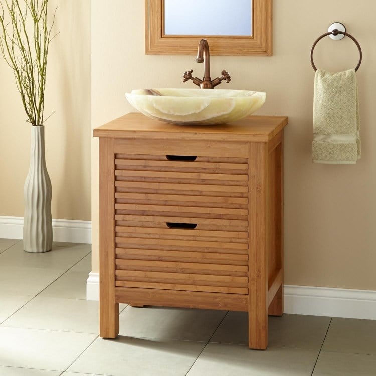 badezimmermobel-bambus-modern-ideen-waschuntertisch-schubladen-aufsatzwaschbecken-naturstein-armatur-vintage-bronze