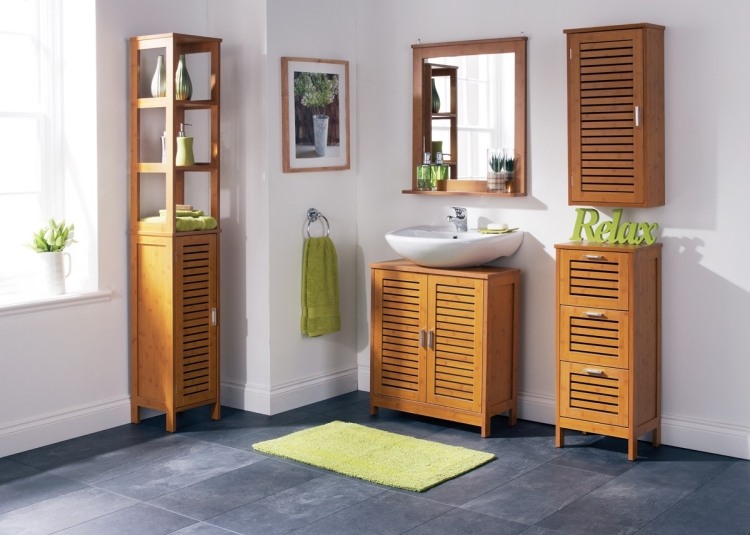 badezimmermobel-bambus-modern-set-waschschraenke-spiegel-gruen-handtuch