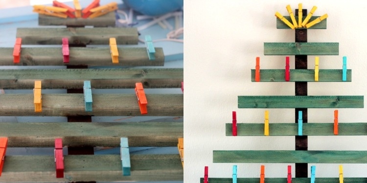 bastelideen-wascheklammer-weihnachten-holz-kreative-idee-basteln-weihnachtsbaum-holzlatten