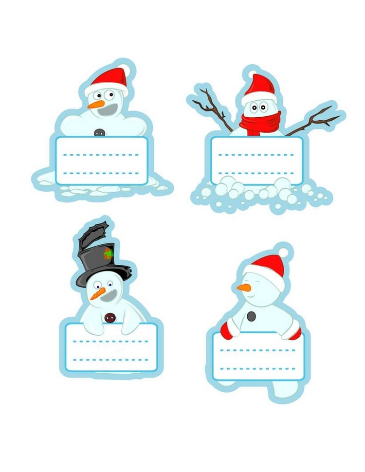 bastelvorlagen-weihnachten-ausdrucken-platzkarten-schneemann
