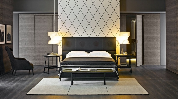Begehbarer Kleiderschrank System -modern-schlafzimmer-dunkel-grau-weiss-minimalistisch-elegant