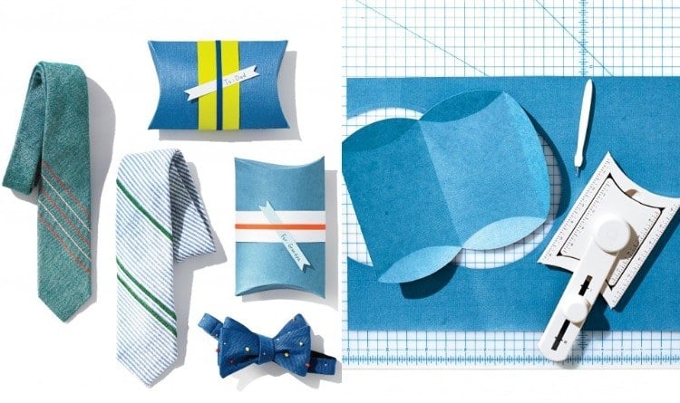 geschenke-verpacken-originell-ideen-basteln-verpackung-klein-kravatte-fliege-karton-falten-ausschneiden