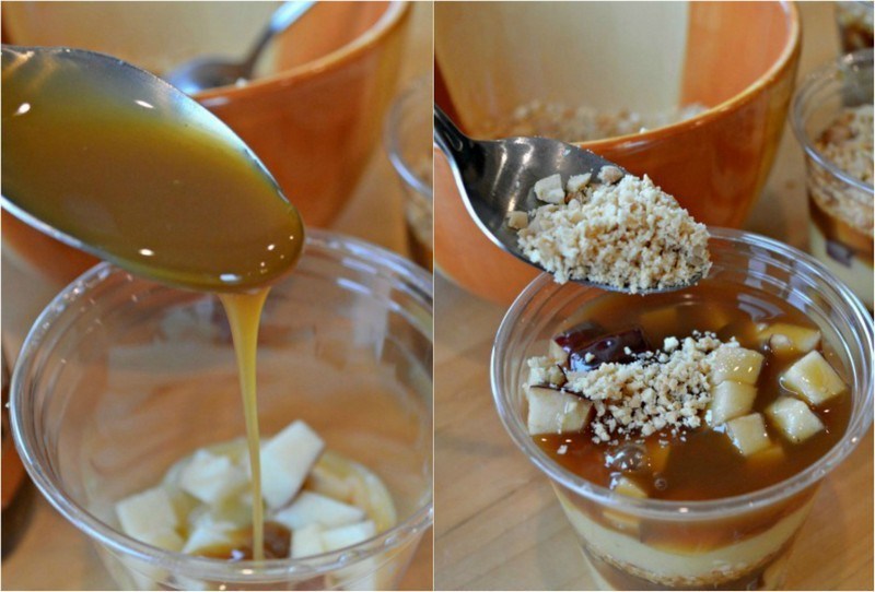 Herbst Dessert im Glas -rezept-apfelcreme-karamell