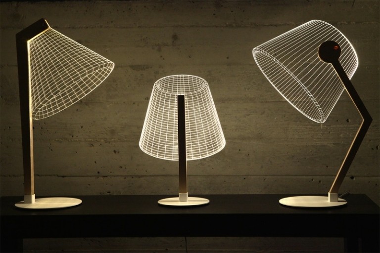 Lampen aus Plexiglas bulbing kollektion acrylglas tischleuchten