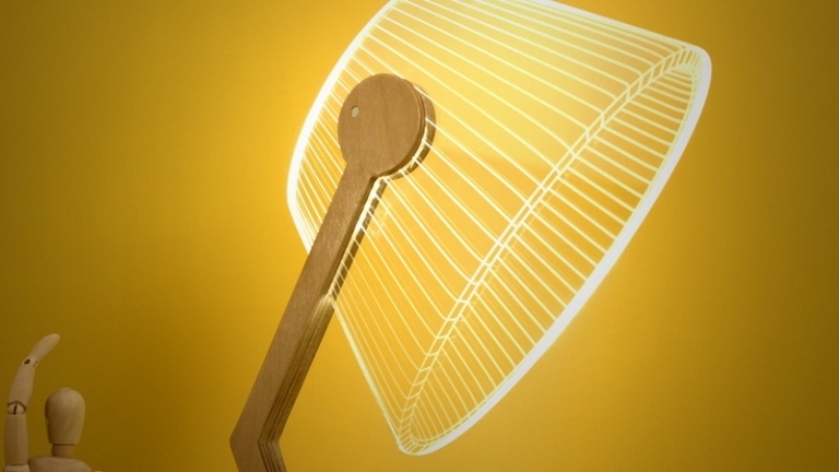 lampen plexiglas lampenschirm design optische taeuschung