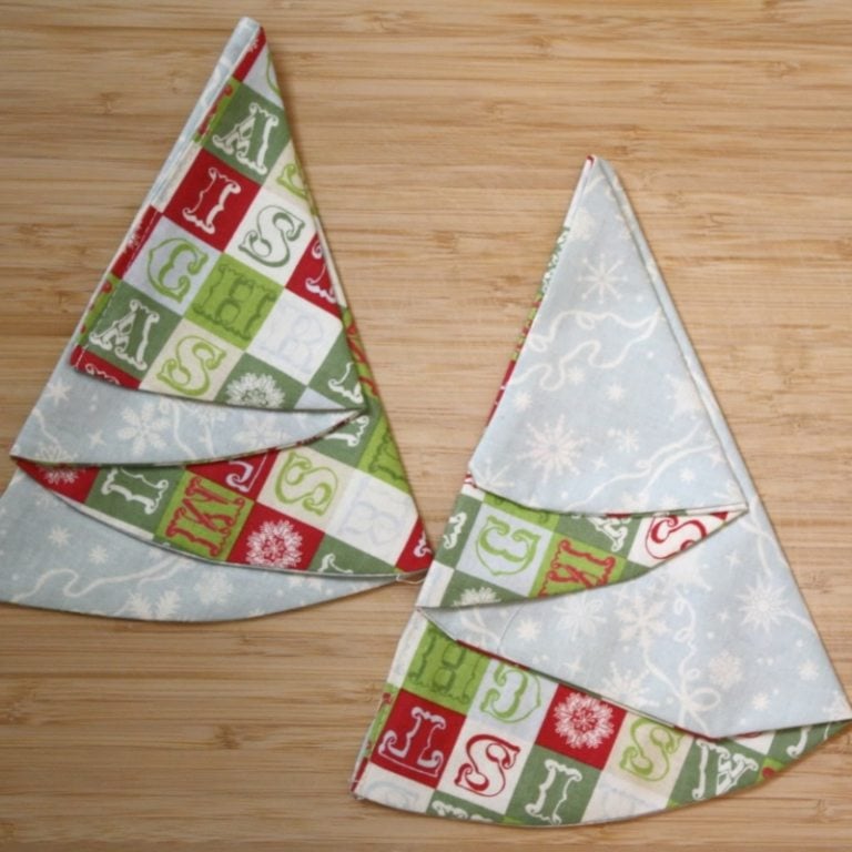 servietten falten zu weihnachten rund tannenbaum einfach idee