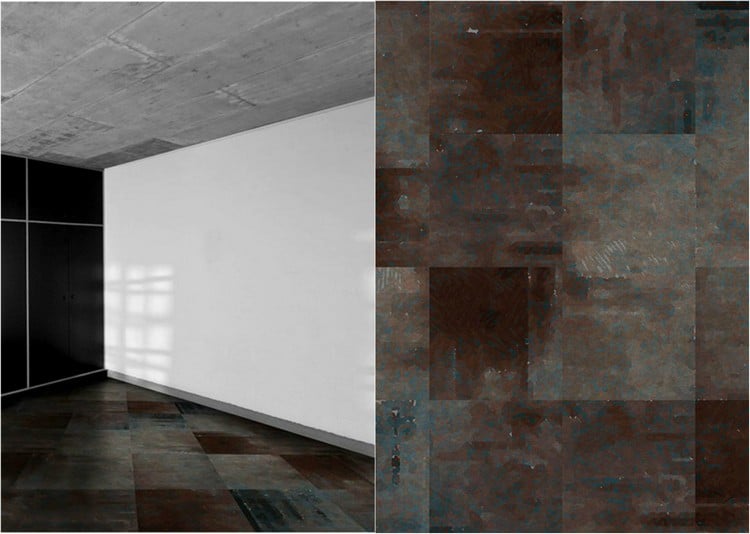 Teppichboden für Schlafzimmer Schlingenteppichboden-polyester-fliesen-C2-07-yoyo-braunblau