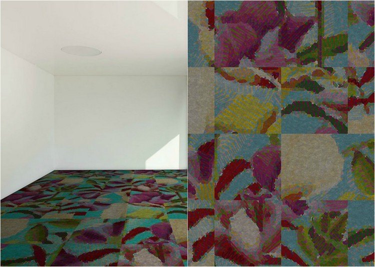 Teppichboden für Schlafzimmer Schlingenteppichboden-polyester-fliesen-bunt-gemustert-C2-08-Yoyo