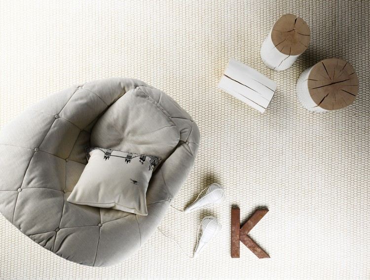 Teppichboden für Schlafzimmer -flauschig-wolle-ecru-skandinavisch-Doris-Kasthall