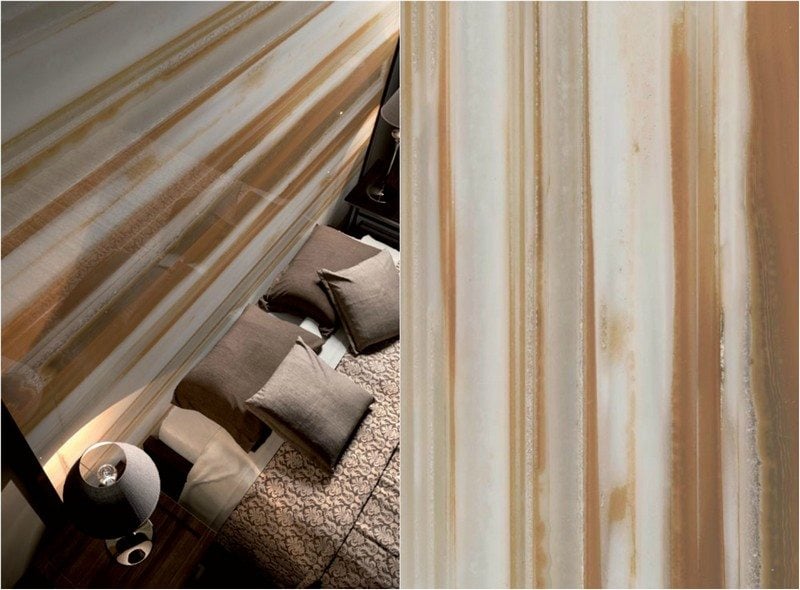 Wandverkleidung in Steinoptik schlafzimmer-beige-creme-streifenmuster-agata-venata