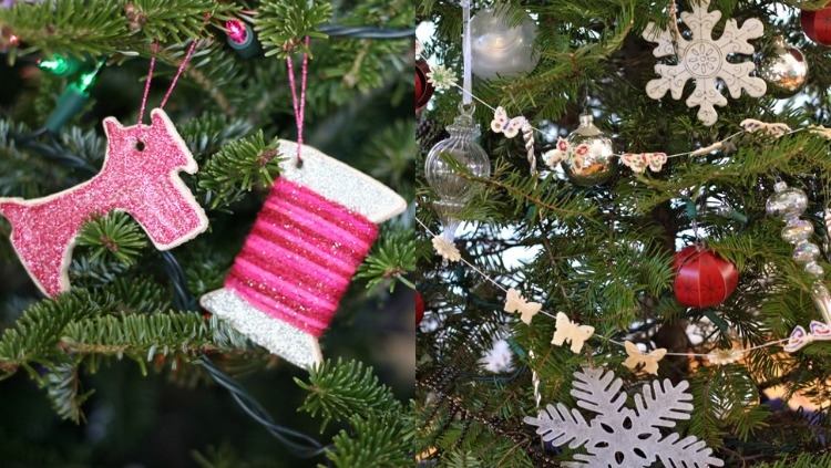 weihnachtsbaumschmuck-basteln-kindern-salzteig-diy-schneeflocken-haspel-naehmaschine-pink