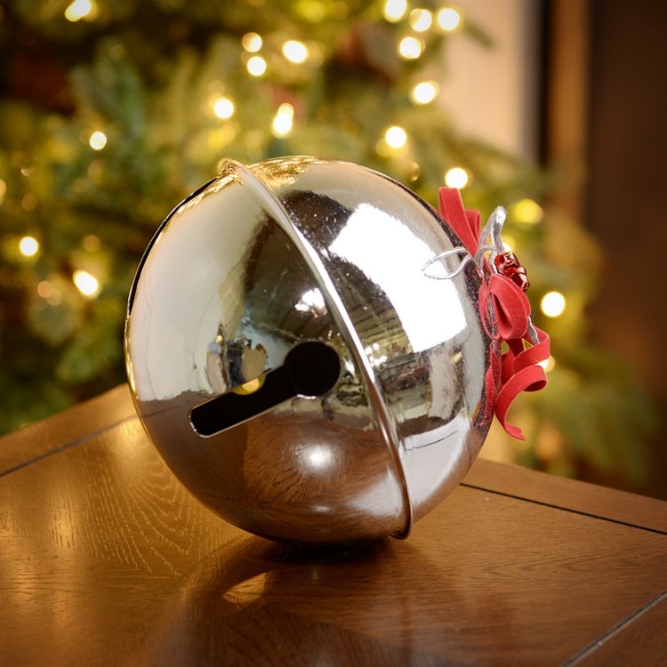 weihnachtsdeko metall glocke glanz interieur schmuck