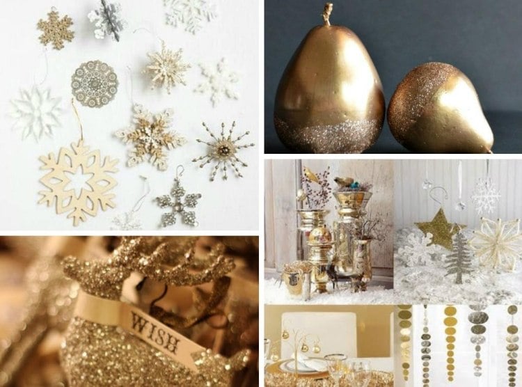 weihnachtsdeko-modern-selber-machen-gold-silber-weiss-glitzer-tischdeko-deko