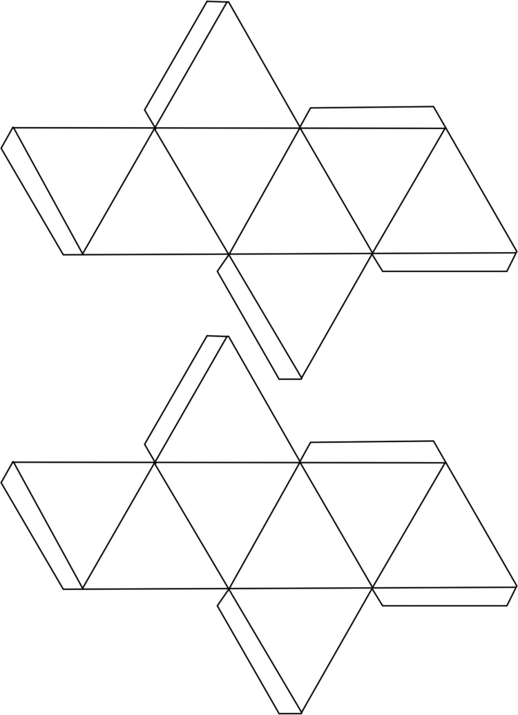 weihnachtsdeko-selber-basteln-modern-papier-hohlkoerper-vorlage-oktaeder-dreiecke-falten