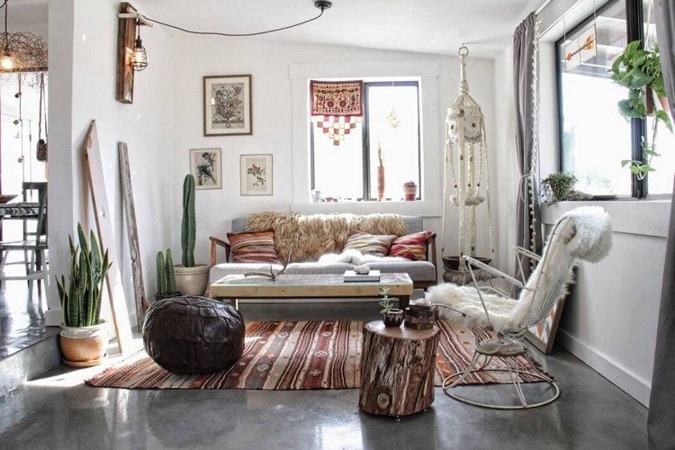 Wohnen in Bohemian Style wohnzimmer-sitzbereich-ethno-flair