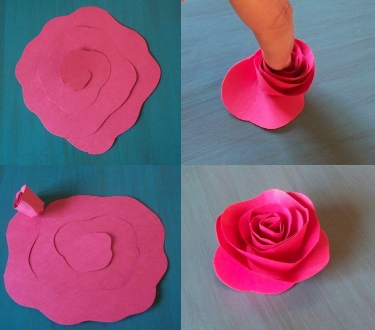 wohnung-dekorieren-ideen-selber-machen-wenig-geld-papier-rose-pink-diy