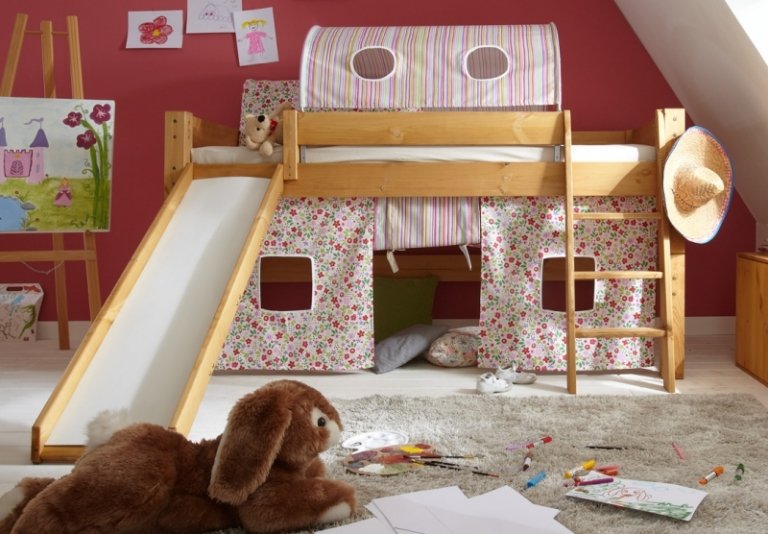 Abenteuerbett-Kinderzimmer-Maedchen-rosa-Blumenmuster-Jessica