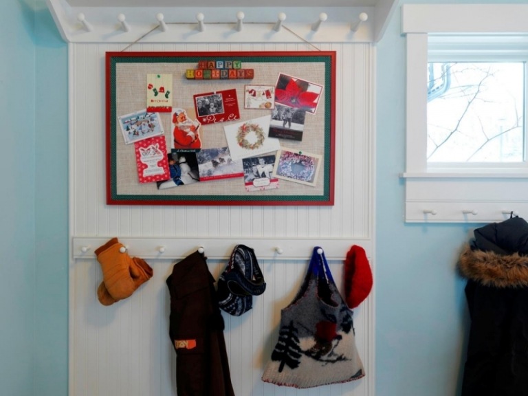 Fotocollage-selber-machen-Weihnachten-Haus-Eingang-Ideen
