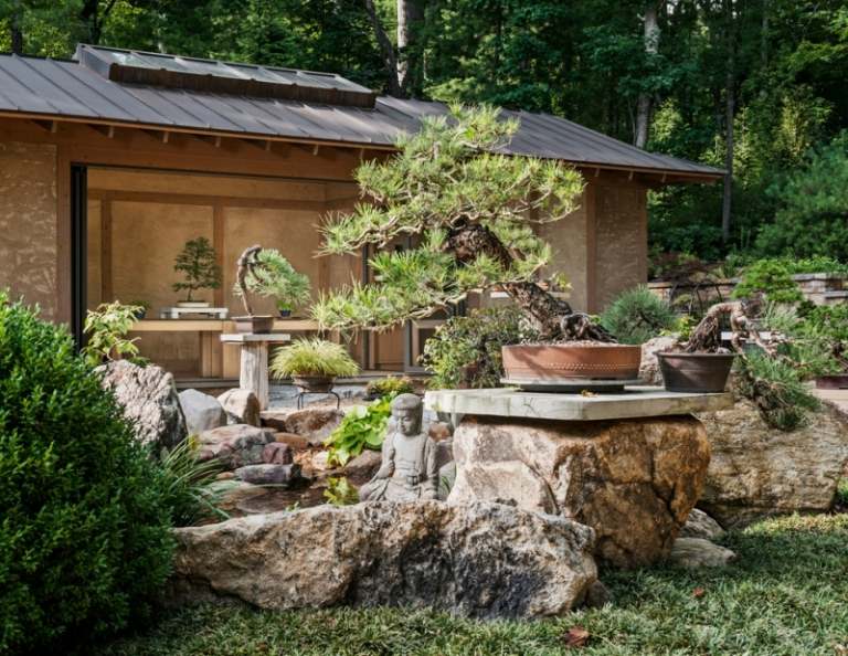 Gartengestaltung-Bonsai-Ideen-japanischen-Stil