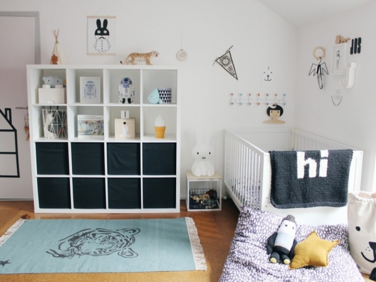 Ikea-Regale-Kallax-Babyzimmer-einrichten-Wohnideen