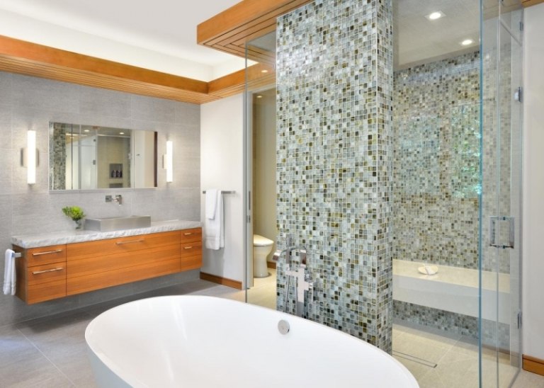 Mosaik-Fliesen-gruen-Ideen-Badezimmer-Badewanne