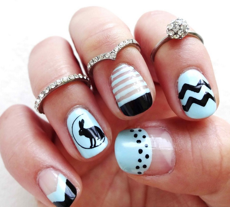 Nageldesign in Schwarz