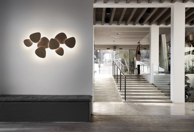 Wandleuchte aus Holz modern-Beleuchtung-Ideen-Design