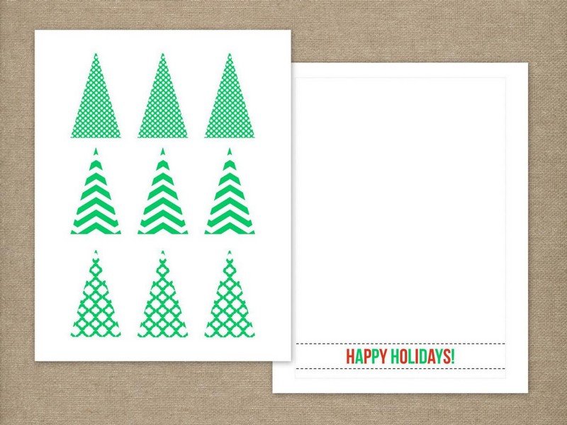 Weihnachtskarten-basteln-Papier-ausschneiden-Ideen-originell
