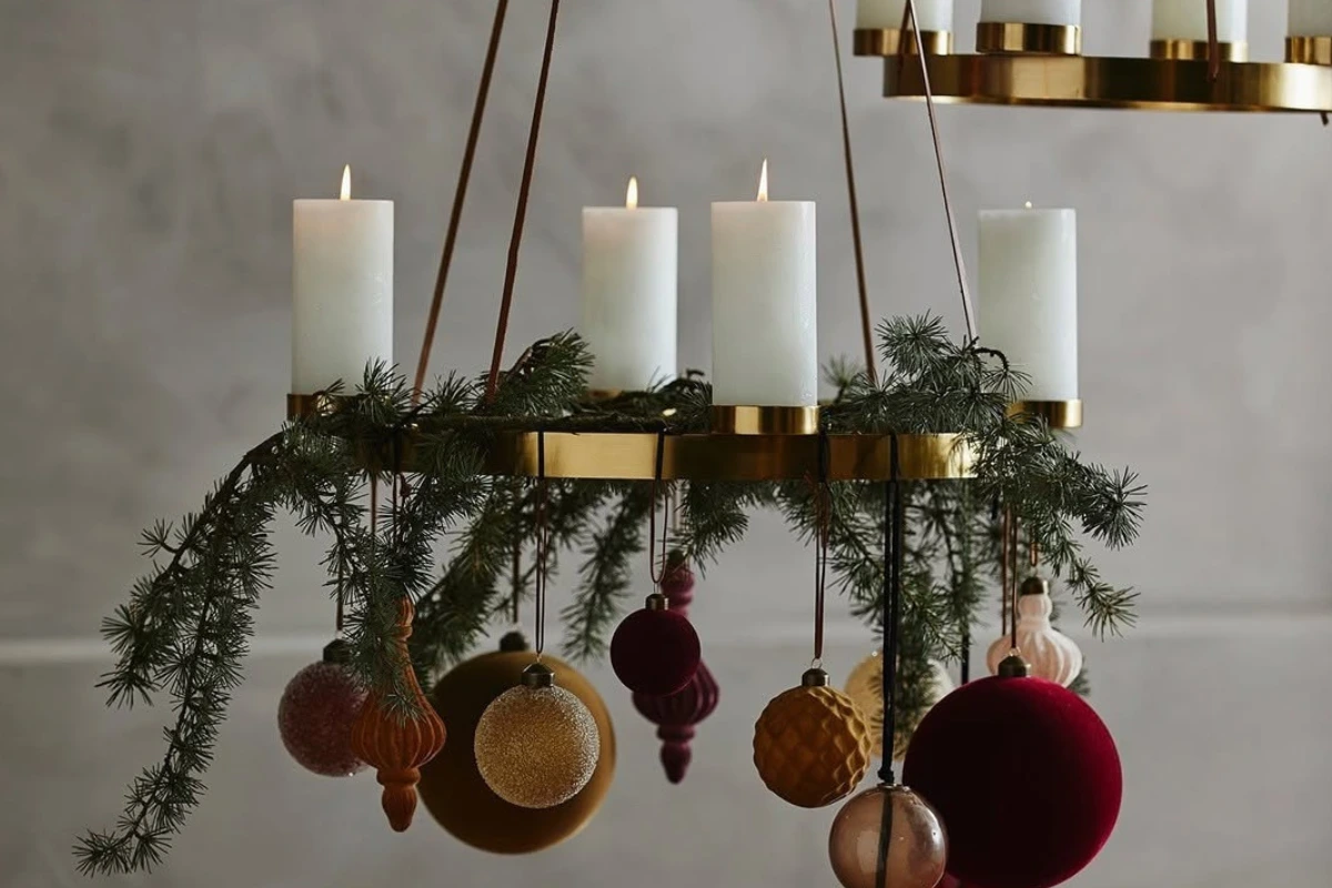 adventskranz hängend basteln inspirierende ideen