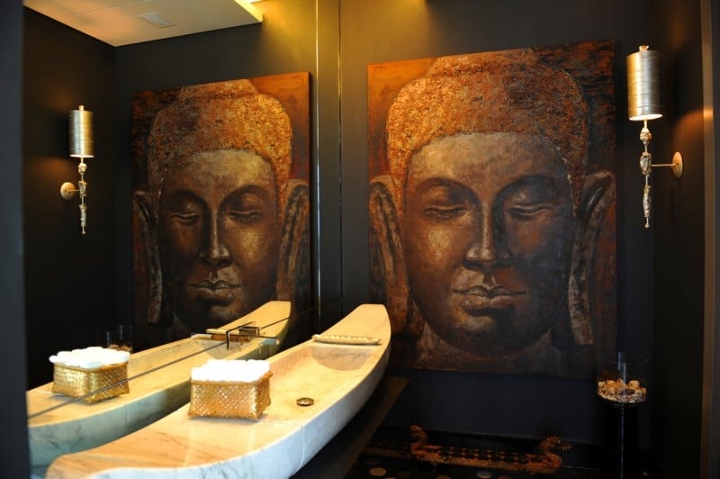 asiatische-Wandgestaltung-Buddha-Wand-Ideen