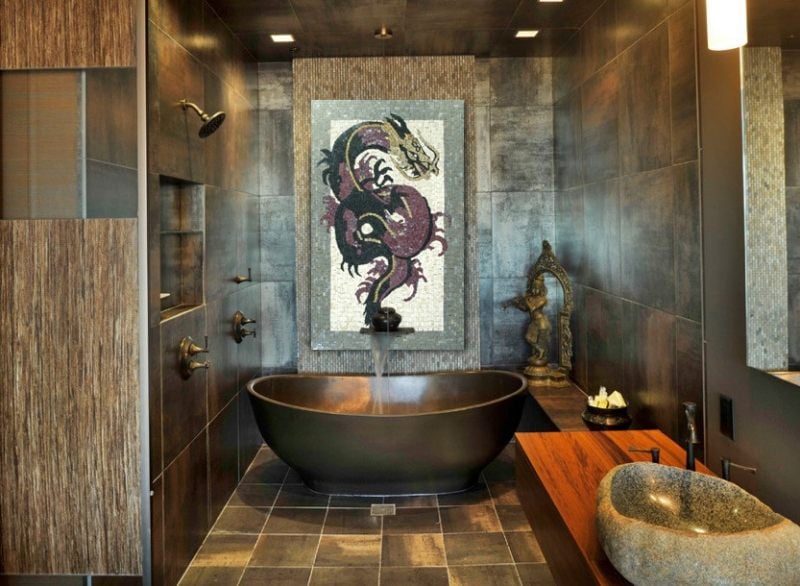 asiatische-Wandgestaltung-Drachen-Wand-Badezimmer